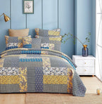 DaDa Bedding Honey Cove Garden Floral Paisley Cottage Patchwork Bedspread Set (JHW-957) DaDalogy Bedding Collection