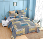 DaDa Bedding Honey Cove Garden Floral Paisley Cottage Patchwork Bedspread Set (JHW-957) DaDalogy Bedding Collection