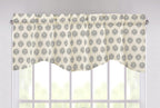 DaDa Bedding Ivory Blue Elegance Mini Medallions Floral Window Curtain Valance - 18" x 52" (JHW-660) DaDalogy Bedding Collection