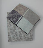 DaDa Bedding Jacquard Grey Floral Paisley Fitted Sheet & Pillow Cases Set (FTS8222) DaDalogy Bedding Collection