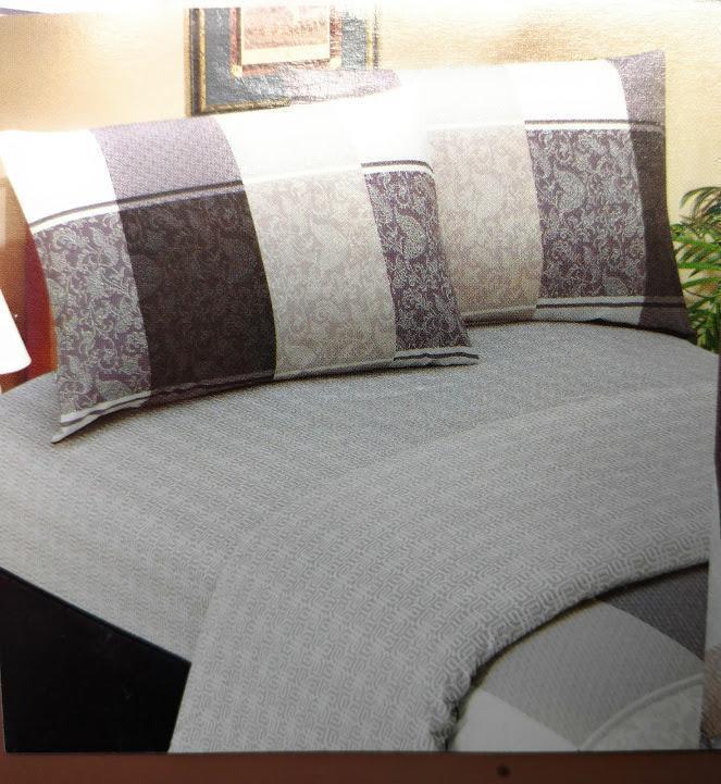 DaDa Bedding Jacquard Grey Floral Paisley Flat Sheet & Pillow Cases Set (FS8222) DaDalogy Bedding Collection