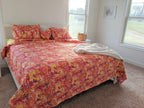 DaDa Bedding Lovely Pop of Colors Lightweight Reversible Quilted Bedspread Set (KBJ1625) DaDalogy Bedding Collection
