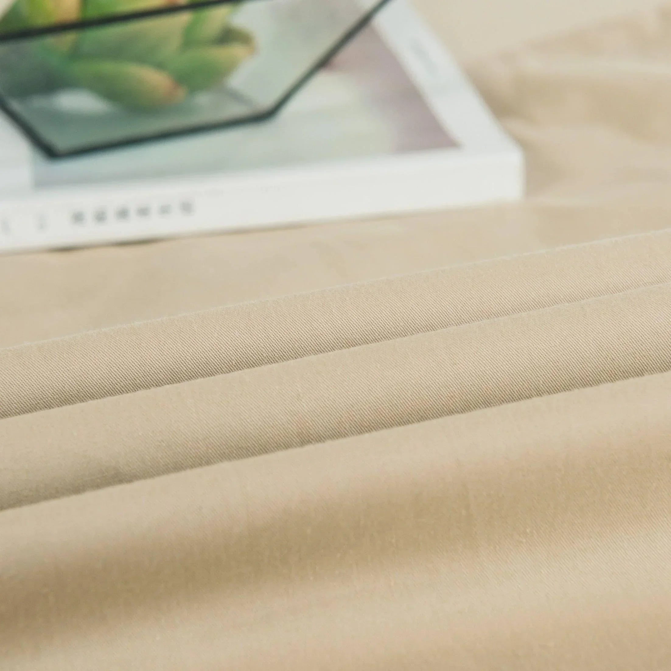 DaDa Bedding Luxury Soft Cotton Beige Fitted Bed Sheet & Pillow Cases Set (JHW-546-Fitted) DaDalogy Bedding Collection