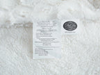 DaDa Bedding Luxury White Roses Fluffy Soft Sherpa Backside Faux Fur Throw Blanket (K11)