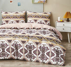DaDa Bedding Majestic Oriental Kilim Duvet Cover - w/ Pillow Cases Royal Persian Traditional Design Intricate Ornate Ornament Print DaDalogy Bedding Collection