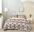 DaDa Bedding Majestic Oriental Kilim Duvet Cover - w/ Pillow Cases Royal Persian Traditional Design Intricate Ornate Ornament Print DaDalogy Bedding Collection