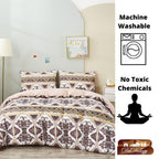 DaDa Bedding Majestic Oriental Kilim Duvet Cover - w/ Pillow Cases Royal Persian Traditional Design Intricate Ornate Ornament Print DaDalogy Bedding Collection