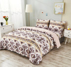 DaDa Bedding Majestic Oriental Kilim Duvet Cover - w/ Pillow Cases Royal Persian Traditional Design Intricate Ornate Ornament Print DaDalogy Bedding Collection