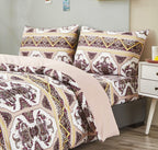 DaDa Bedding Majestic Oriental Kilim Duvet Cover - w/ Pillow Cases Royal Persian Traditional Design Intricate Ornate Ornament Print DaDalogy Bedding Collection