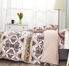 DaDa Bedding Majestic Oriental Kilim Duvet Cover - w/ Pillow Cases Royal Persian Traditional Design Intricate Ornate Ornament Print DaDalogy Bedding Collection