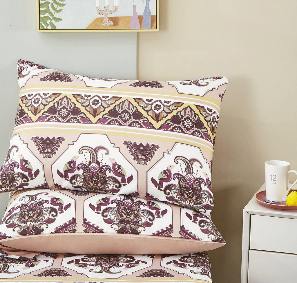 DaDa Bedding Majestic Oriental Kilim Duvet Cover - w/ Pillow Cases Royal Persian Traditional Design Intricate Ornate Ornament Print DaDalogy Bedding Collection