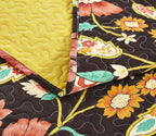 DaDa Bedding Marigold’s Floral Brown Yellow Botanical Garden Quilted Bedspread Set (HS-3330) DaDalogy Bedding Collection