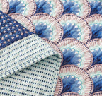 DaDa Bedding Mediterranean Blue Mint Green Patchwork Quilted Bedspread Set (JHW-884) DaDalogy Bedding Collection