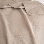 DaDa Bedding Neutral Taupe Beige Sandy Elegant Matelasse Cotton Quilted Bedspread Set (JHW-585) DaDalogy Bedding Collection