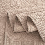 DaDa Bedding Neutral Taupe Beige Sandy Elegant Matelasse Cotton Quilted Bedspread Set (JHW-585) DaDalogy Bedding Collection