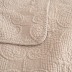 DaDa Bedding Neutral Taupe Beige Sandy Elegant Matelasse Cotton Quilted Bedspread Set (JHW-585) DaDalogy Bedding Collection