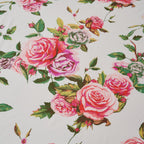 DaDa Bedding Romantic Roses Floral Bed Skirt - Matching Pink & White Ruffled Dust Ruffle for Quilted Coverlet Set - Lightweight & Breathable Polyester Bedskirt DaDalogy Bedding Collection
