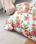 DaDa Bedding Romantic Roses Lovely Spring Pink Floral Duvet Cover Set w/ Pillow Cases (JHW-879) DaDalogy Bedding Collection