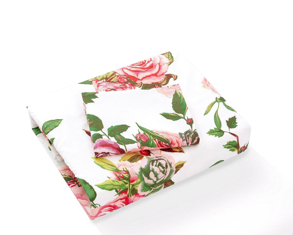 DaDa Bedding Romantic Roses Lovely Spring Pink Floral Duvet Cover Set w/ Pillow Cases (JHW-879) DaDalogy Bedding Collection