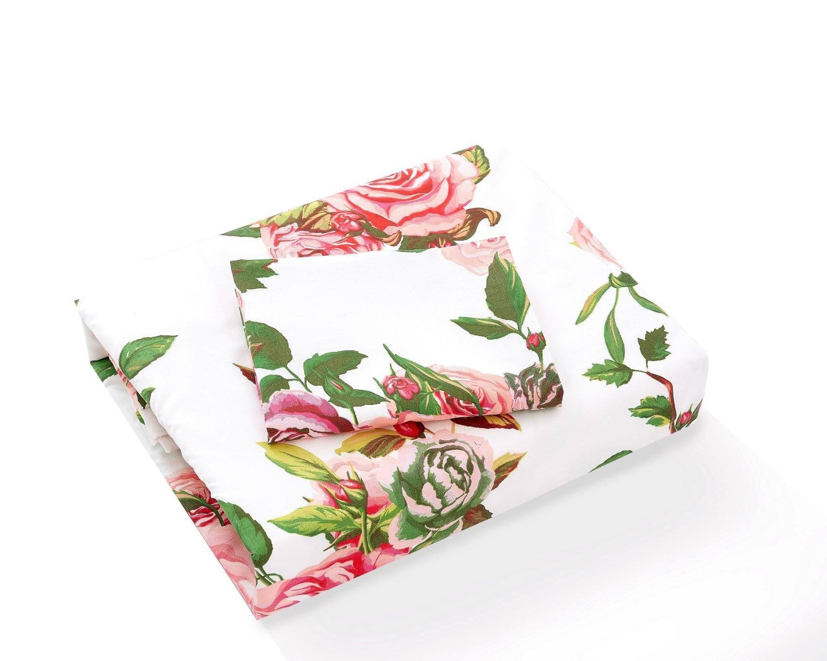 DaDa Bedding Romantic Roses Lovely Spring Pink Floral Duvet Cover Set w/ Pillow Cases (JHW-879) DaDalogy Bedding Collection