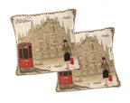 DaDa Bedding Set of 2-Pieces Postcard Milan Tapestry Throw Pillow Covers w/ Pillow Inserts, 18" x 18" DaDalogy Bedding Collection