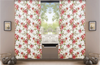 DaDa Bedding Set of 2-Pieces Romantic Roses Pink Floral Sheer Window Panel Curtains (JHW-879) DaDalogy Bedding Collection