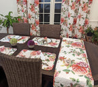 DaDa Bedding Set of 2-Pieces Romantic Roses Pink Floral Sheer Window Panel Curtains (JHW-879) DaDalogy Bedding Collection