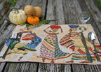 DaDa Bedding Set of 4-Pieces Dancing Women African Kwanzaa Tapestry Dining Table Placemats 13” x 19” (18117) DaDalogy Bedding Collection