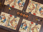DaDa Bedding Set of 4-Pieces Dancing Women African Kwanzaa Tapestry Dining Table Placemats 13” x 19” (18117) DaDalogy Bedding Collection
