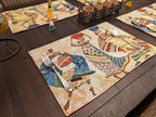 DaDa Bedding Set of 4-Pieces Dancing Women African Kwanzaa Tapestry Dining Table Placemats 13” x 19” (18117) DaDalogy Bedding Collection