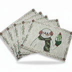 DaDa Bedding Set of 4-Pieces Magical Snowman Holiday Tapestry Placemats 13” x 19” (9733) DaDalogy Bedding Collection