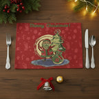 DaDa Bedding Set of 4-Pieces Red Santa Claus Christmas Tapestry Placemats 13” x 19” (17615) DaDalogy Bedding Collection