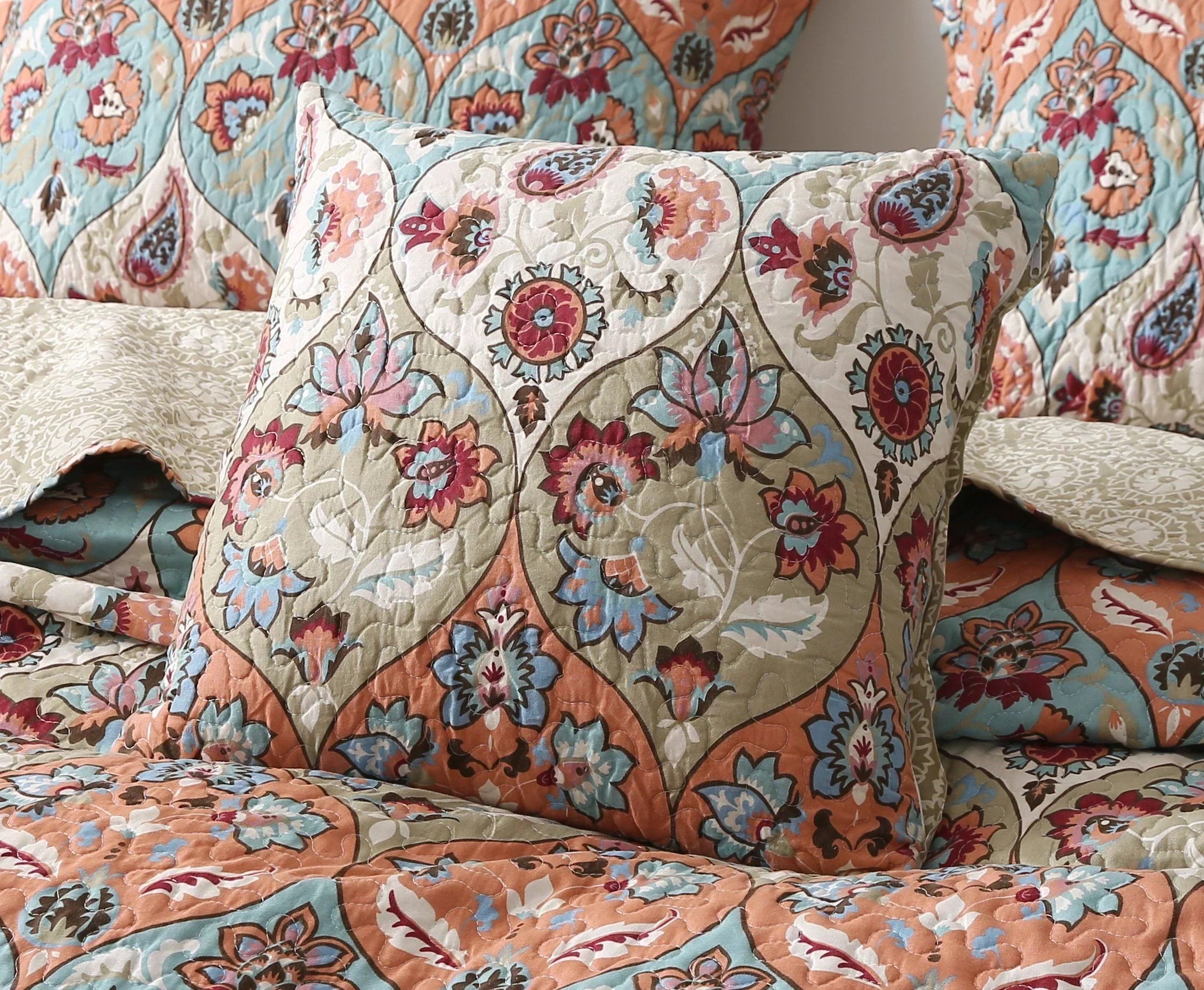 DaDa Bedding Set of Two Garden Party Bohemian Throw Pillow Covers (LH1403) DaDalogy Bedding Collection
