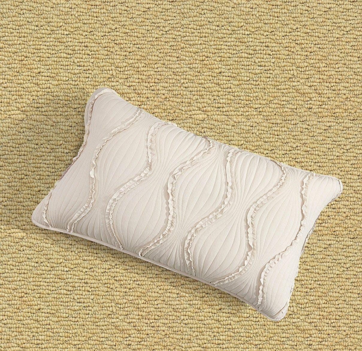 DaDa Bedding Soft Charming French Country Ruffles Quilted Cotton Bedspread Set - Ivory Cream Tan (JHW873) DaDalogy Bedding Collection