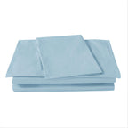 DaDa Bedding Soothing SeaFoam Sky Blue Cotton Fitted Bed Sheet w/Pillow Cases (JHW604) DaDalogy Bedding Collection