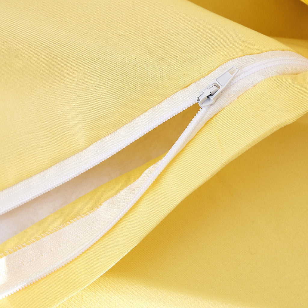 DaDa Bedding Sunshine Yellow Hummingbirds Floral Fitted Bed Sheet w/ Pillow Cases (JHW-925) DaDalogy Bedding Collection