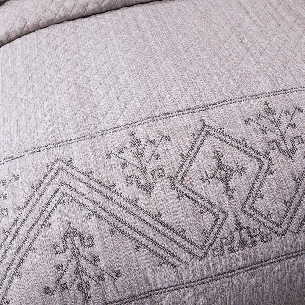 DaDa Bedding Whimsical Lavender Grey Cottage Soft Quilted Coverlet Bedspread Set (JHW866) DaDalogy Bedding Collection