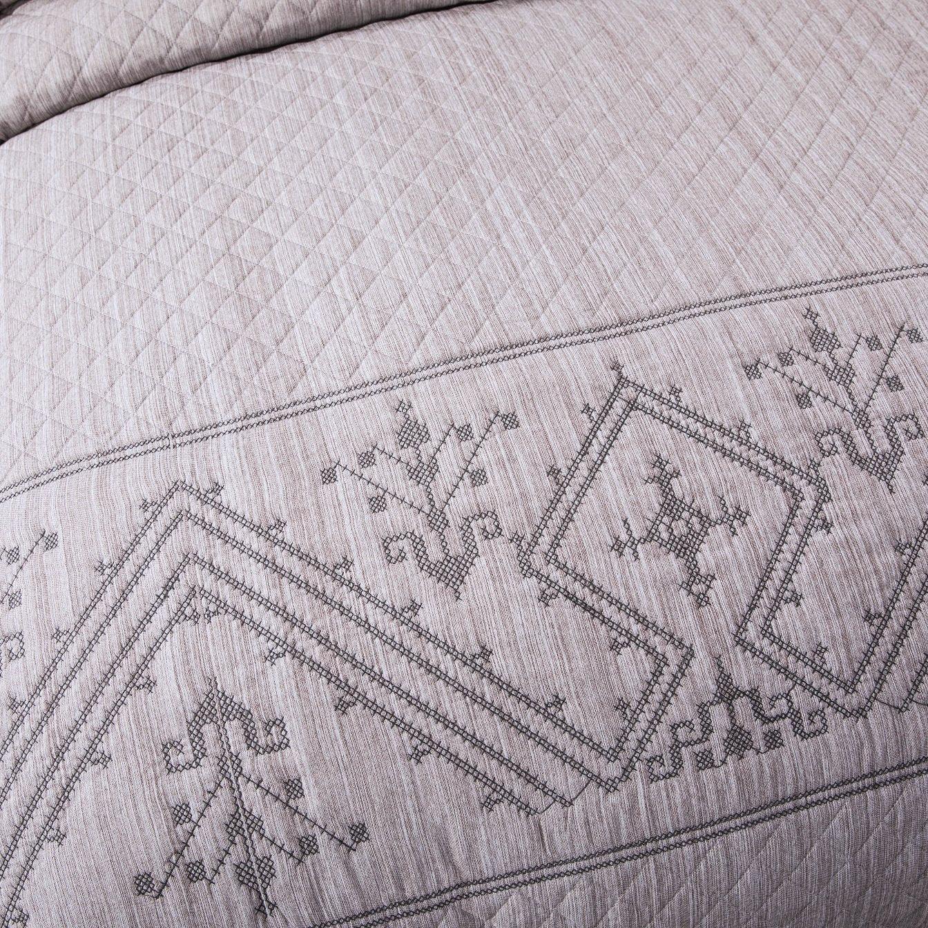 DaDa Bedding Whimsical Lavender Grey Cottage Soft Quilted Coverlet Bedspread Set (JHW866) DaDalogy Bedding Collection