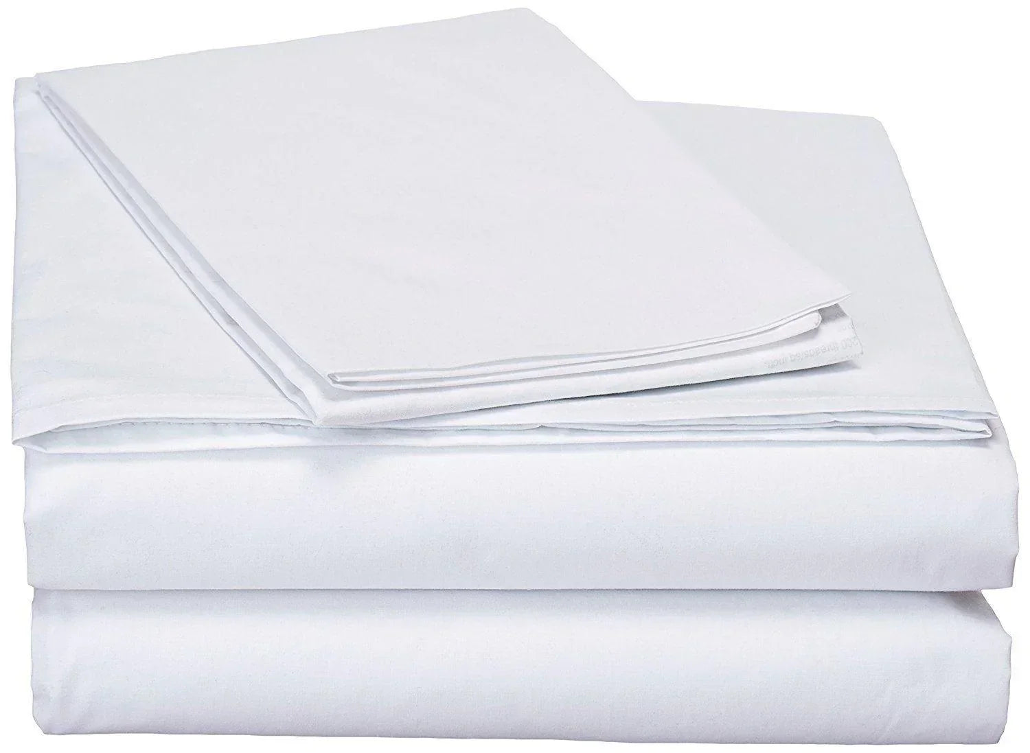 DaDa Bedding White Flat Sheet & Pillow Cases Set (FS098765) DaDalogy Bedding Collection