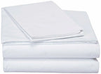 DaDa Bedding White Soft Fitted & Flat Bed Sheets w/ Pillow Cases Set (FSFS098765) DaDalogy Bedding Collection