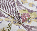 DaDa Bedding Wisteria Cottage Roses Floral Lightweight Quilted Bedspread Set (HS-1003) DaDalogy Bedding Collection