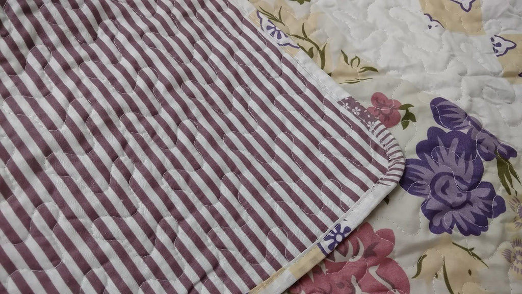 DaDa Bedding Wisteria Cottage Roses Floral Lightweight Quilted Bedspread Set (HS-1003) DaDalogy Bedding Collection