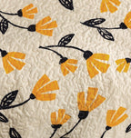 DaDa Bedding Yellow Fleur Floral Golden Orange Ivory Cream Scalloped Bedspread Set (18112) DaDalogy Bedding Collection