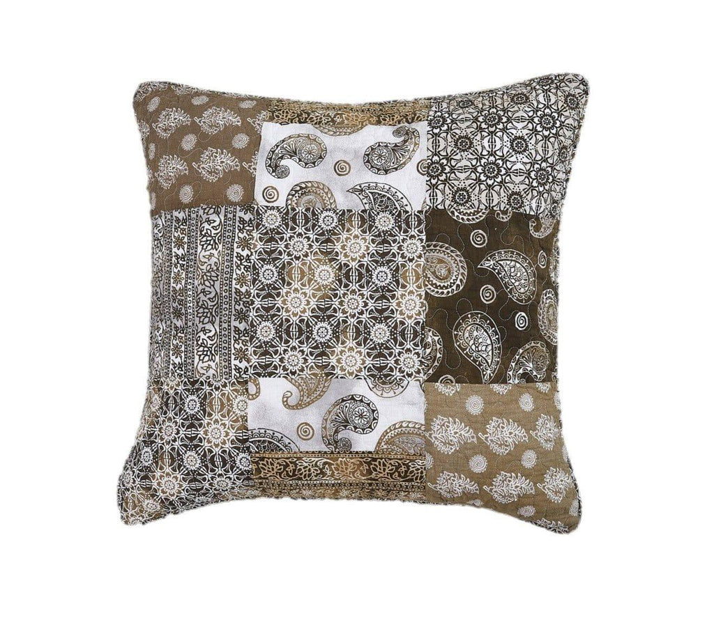 DaDalogy Bedding Bed in a Bag Bundle Set - Bohemian Paisley Dreams Floral Olive Brown Patchwork Bedspread Set (JHW885) DaDalogy Bedding Collection