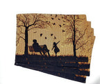 DaDalogy Bedding Set of 4 Pieces Autumn Birds Blessing Tapestry Dining Placemats 13” x 19” (Thanksgiving) DaDalogy Bedding Collection