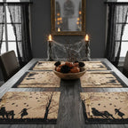DaDalogy Bedding Set of 4 Pieces Autumn Birds Blessing Tapestry Dining Placemats 13” x 19” (Thanksgiving) DaDalogy Bedding Collection