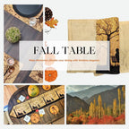DaDalogy Bedding Set of 4 Pieces Autumn Birds Blessing Tapestry Dining Placemats 13” x 19” (Thanksgiving) DaDalogy Bedding Collection