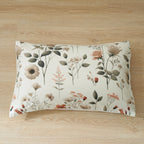 DaDalogy Enchanted Meadow Bed in a bag Set - Victoria Garden Delicate Floral Symphony in Beige, Rose, and Soft Green, Luxuriously Soft Quilted Set DaDalogy Bedding Collection