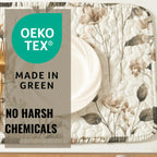 DaDalogy Enchanted Meadow Placemats - Set of 4, Floral Elegance in Beige, Rose, and Soft Green, Premium Soft Microfiber, Perfect for Any Meal, 13x19 Inches DaDalogy Bedding Collection