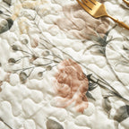 DaDalogy Enchanted Meadow Placemats - Set of 4, Floral Elegance in Beige, Rose, and Soft Green, Premium Soft Microfiber, Perfect for Any Meal, 13x19 Inches DaDalogy Bedding Collection